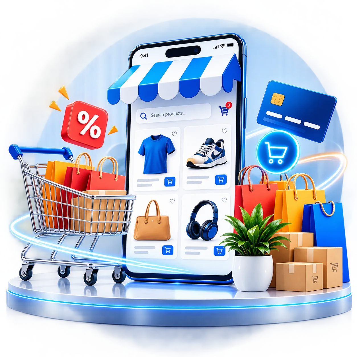 Retail and e-commerce shopping
